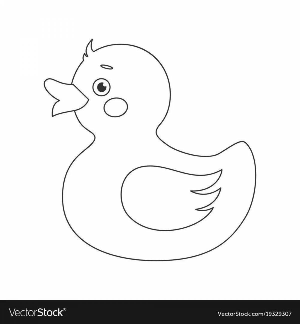 Outstanding Dymkovo duck, second youngest coloring page