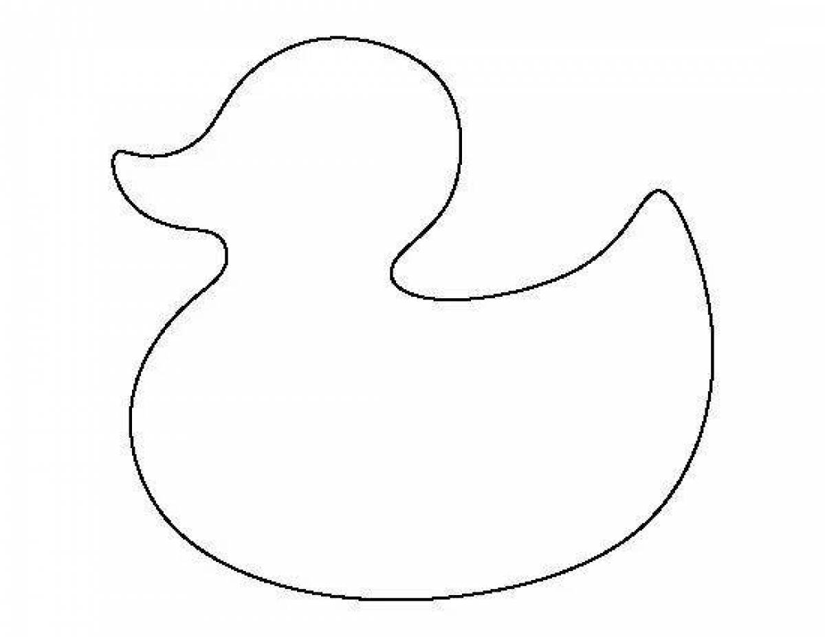 Flawless Dymkovo duck, second youngest coloring page
