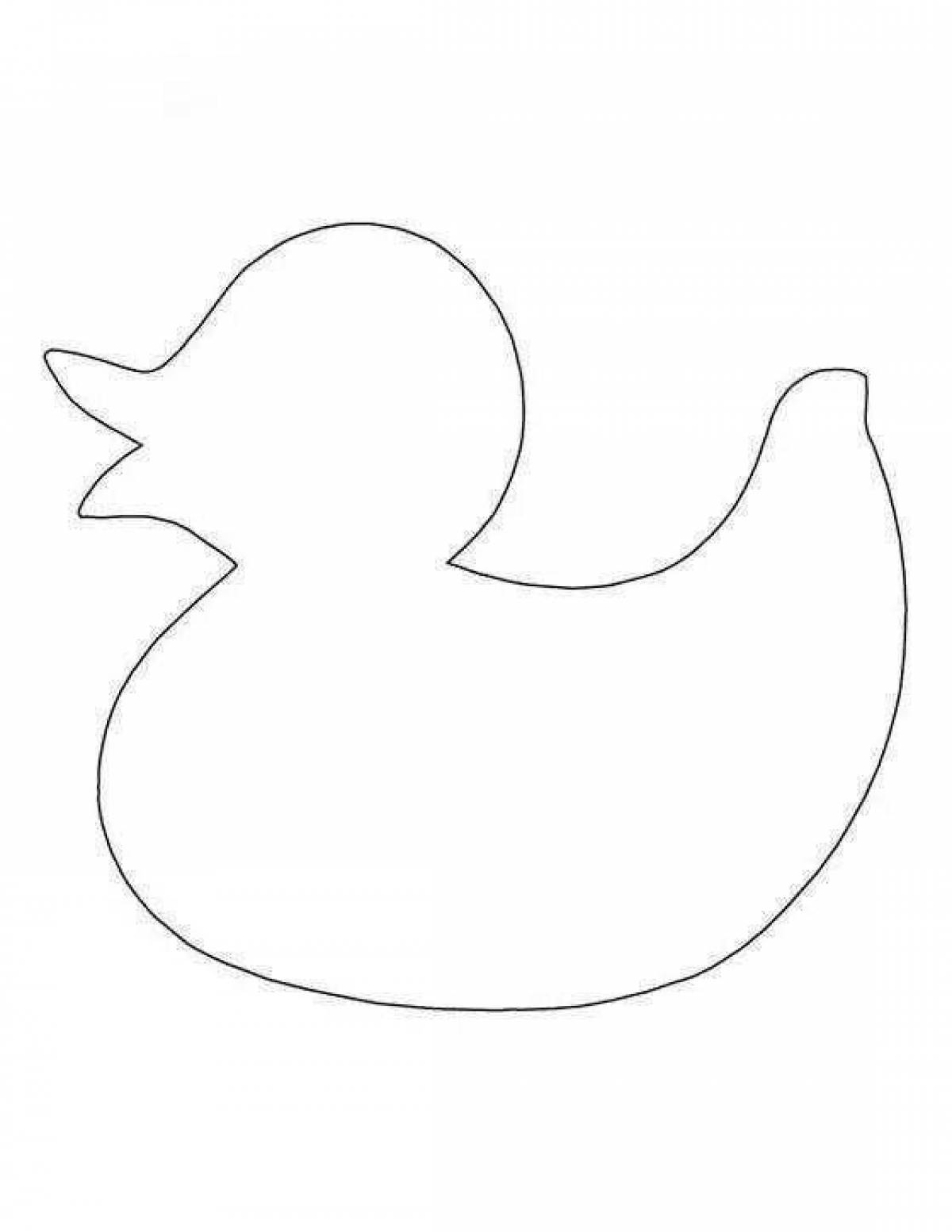 Perfect Dymkovo duck, second junior coloring
