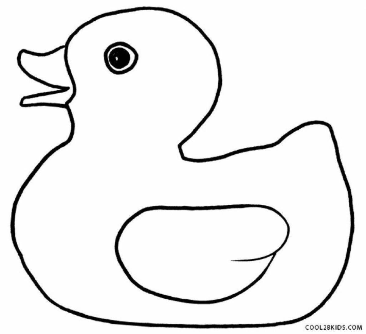 Dazzling Dymkovo duck, the second oldest coloring page