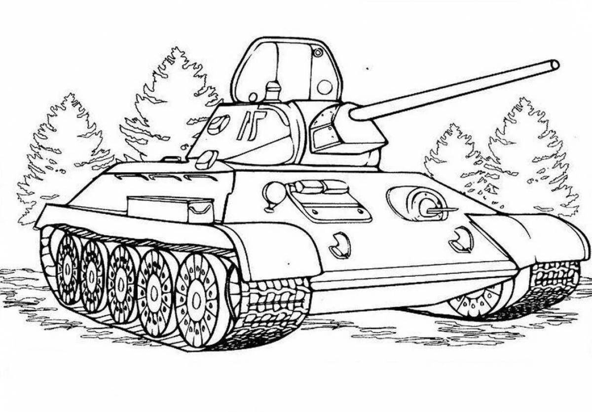 February 23rd Festive Primary School Coloring Page