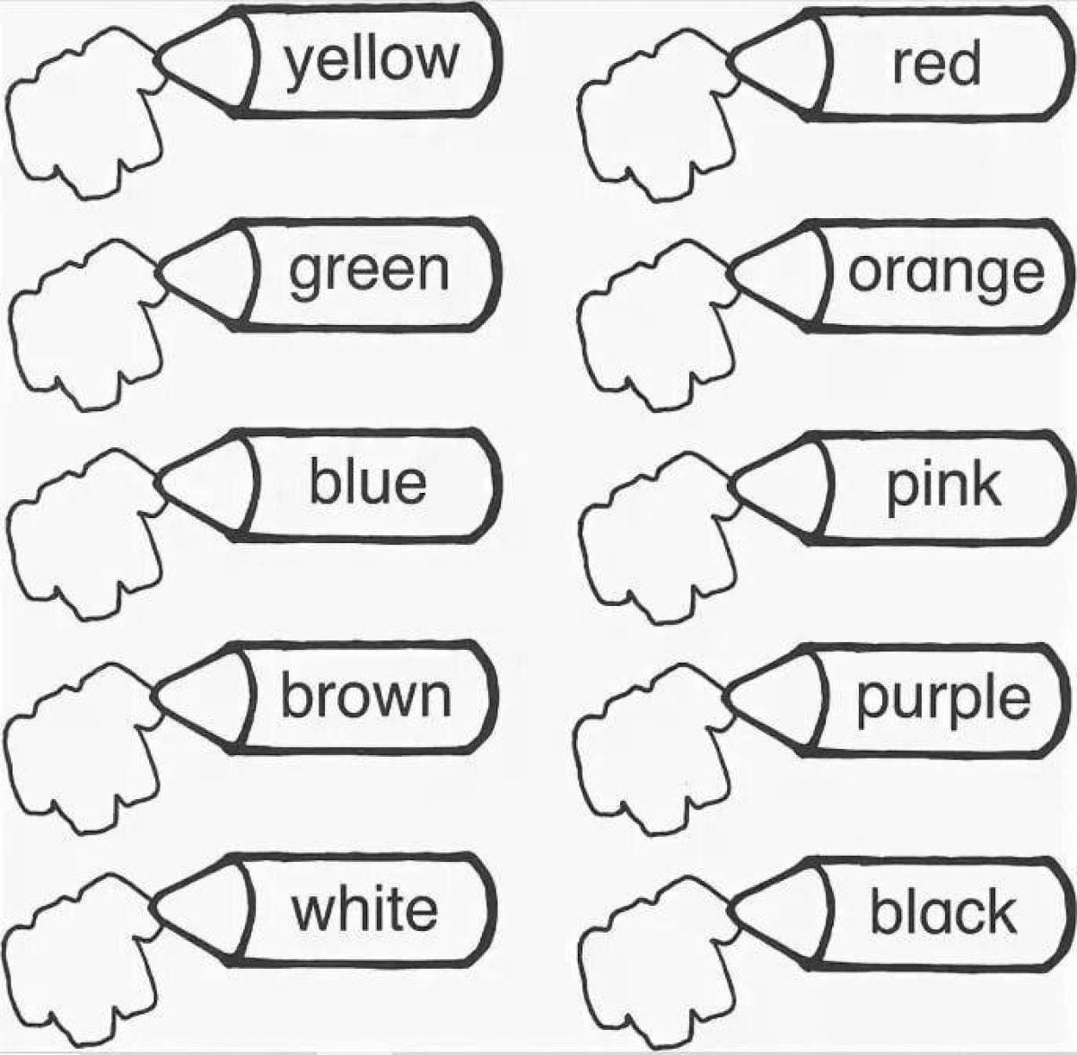 Colorful coloring page translation