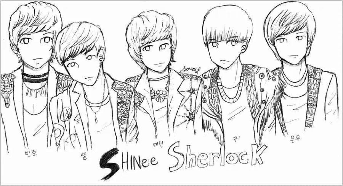 Glorious kpop coloring page