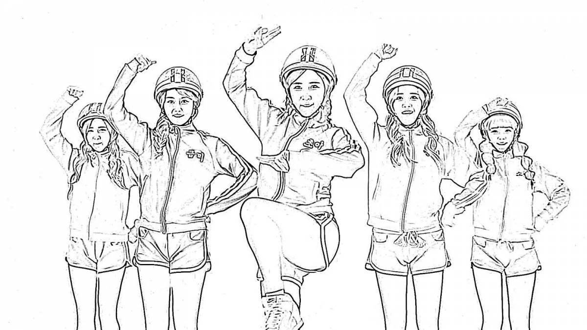 Amazing kpop coloring page
