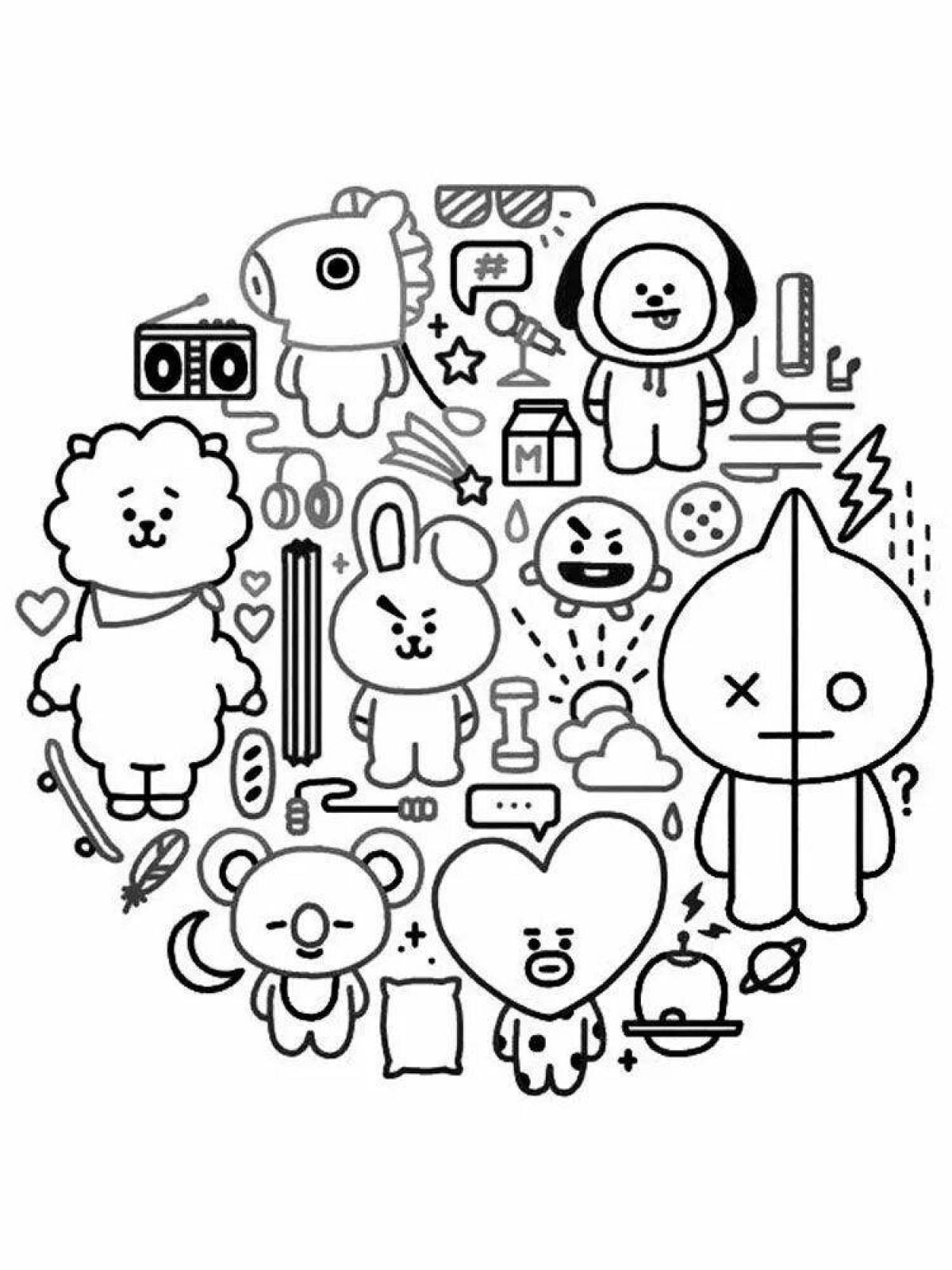 Amazing kpop coloring page