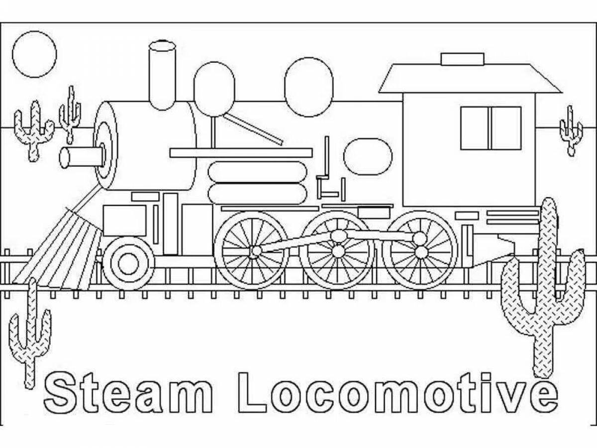 Раскраска ослепительный локомотив