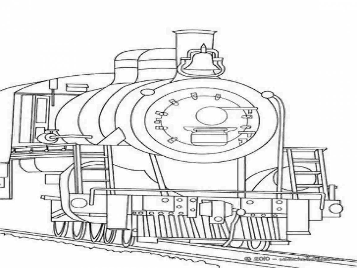 Раскраска элегантный локомотив