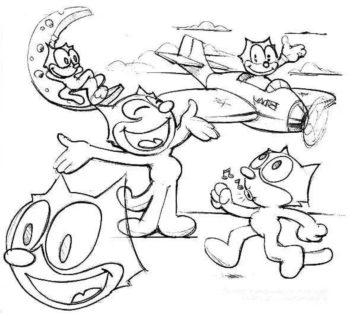 Felix bold coloring page