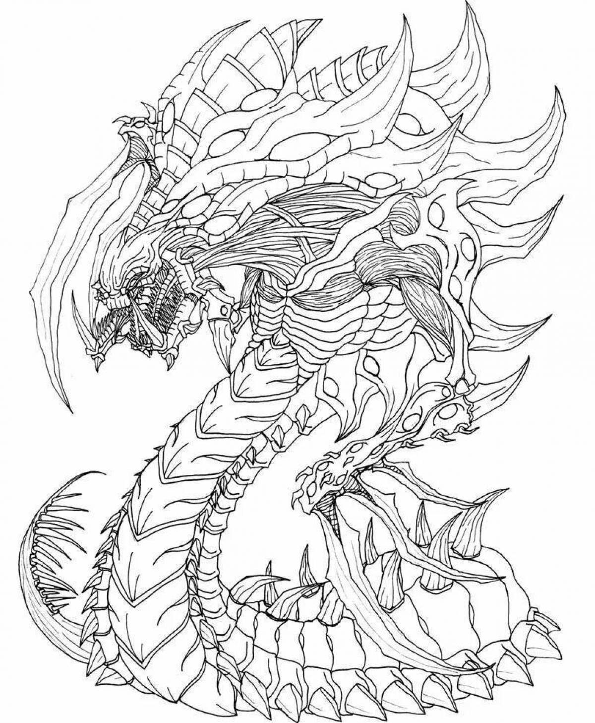 Radiant leviathan coloring page