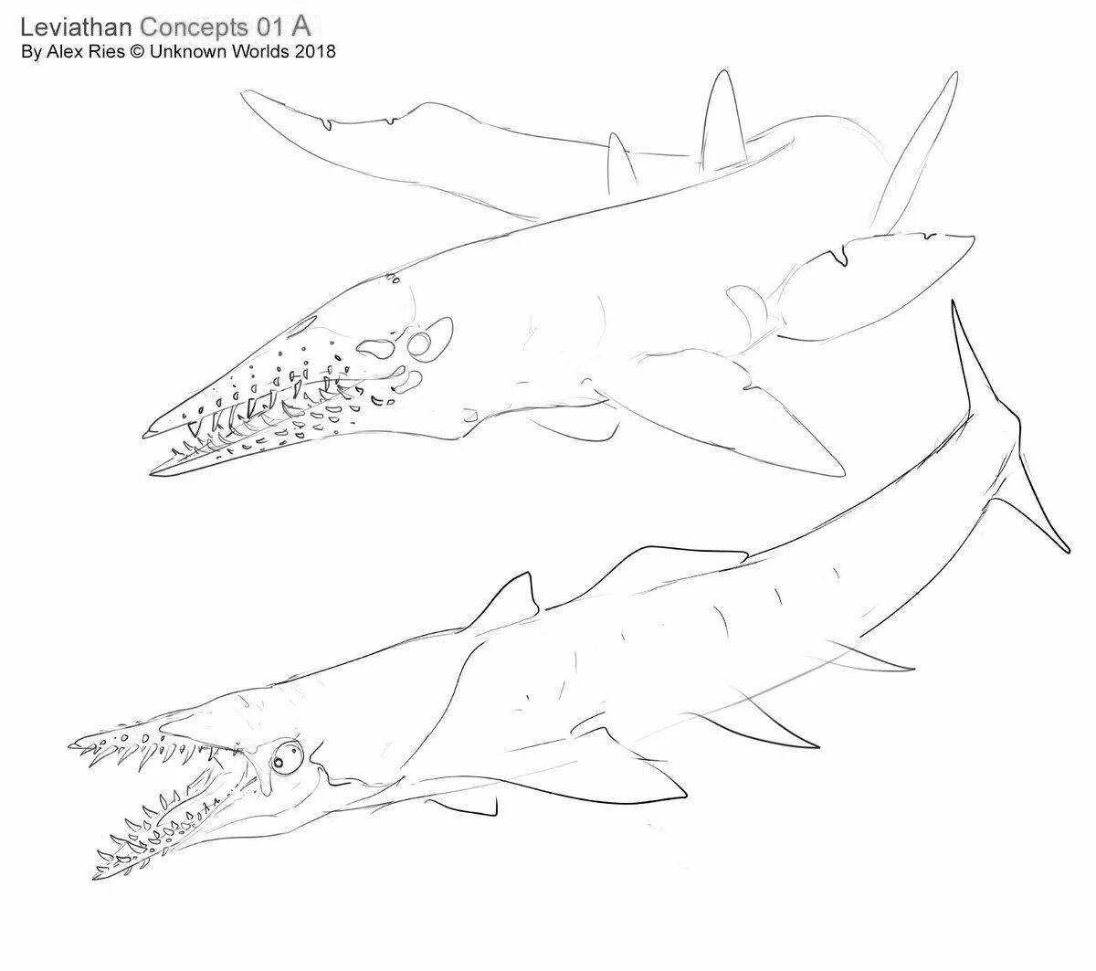 Great leviathan coloring page