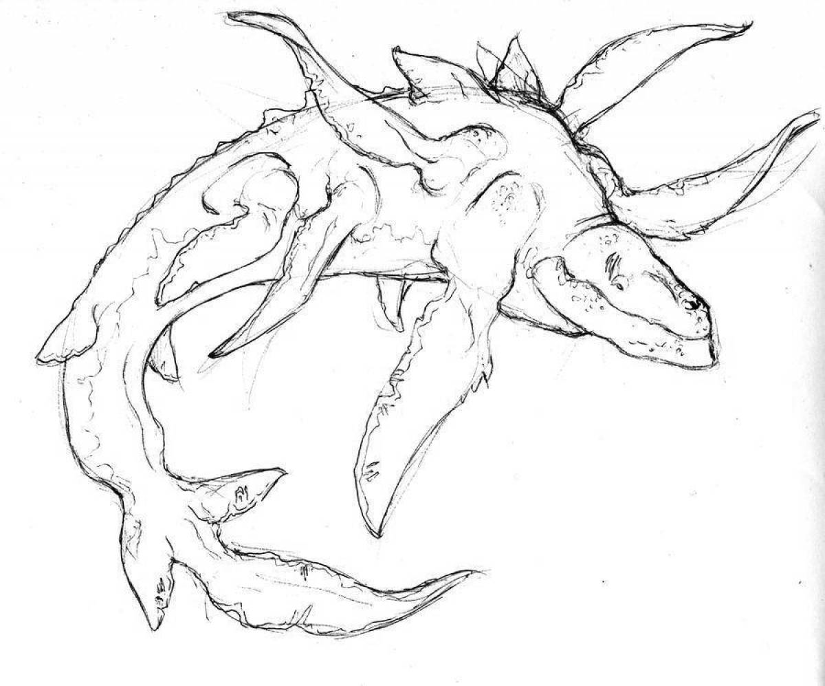 Раскраска Левиафан субнаутика