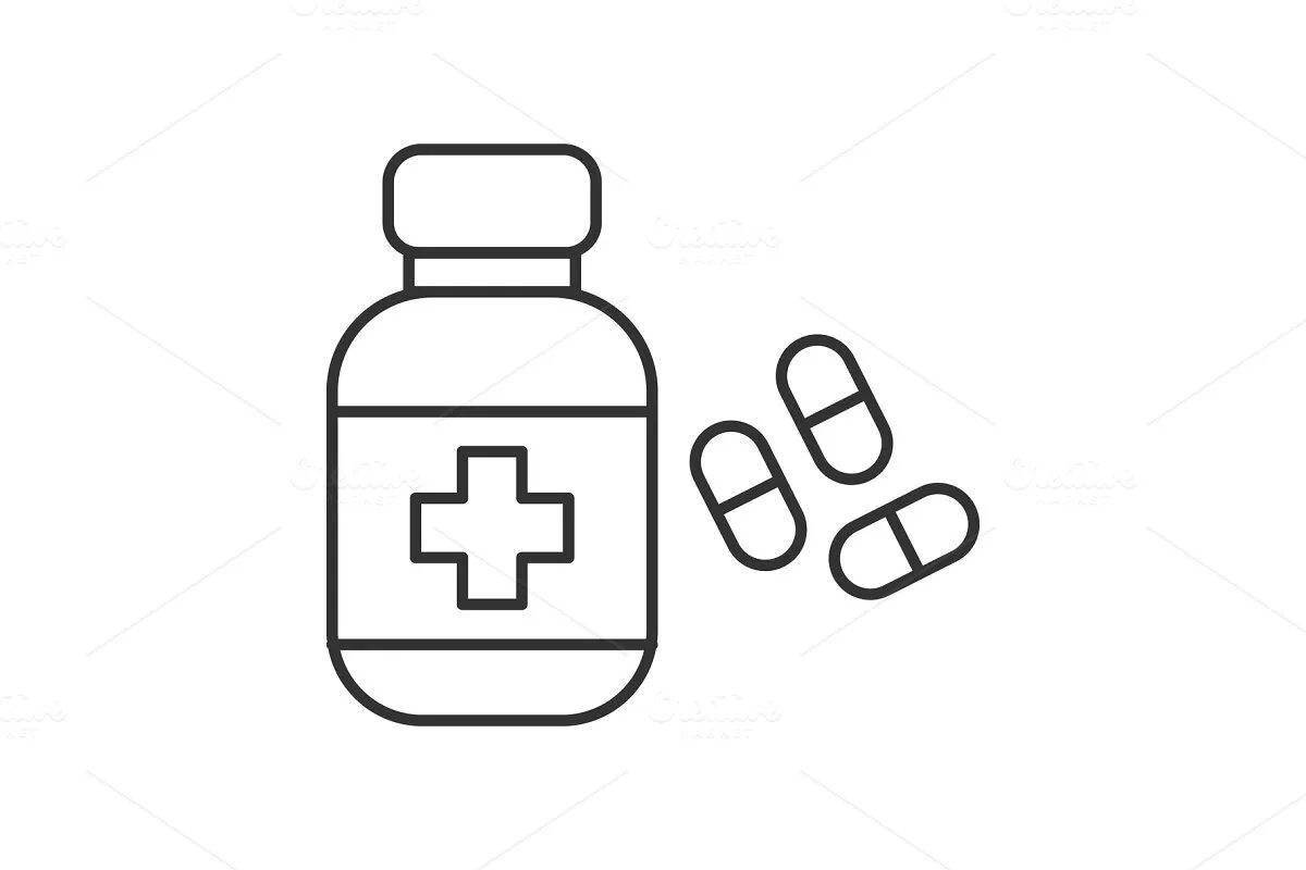 Shining pills coloring page