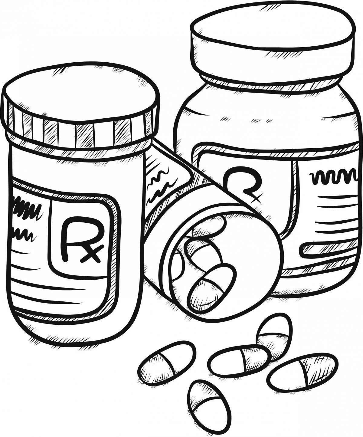 Blinding Pill Coloring Page