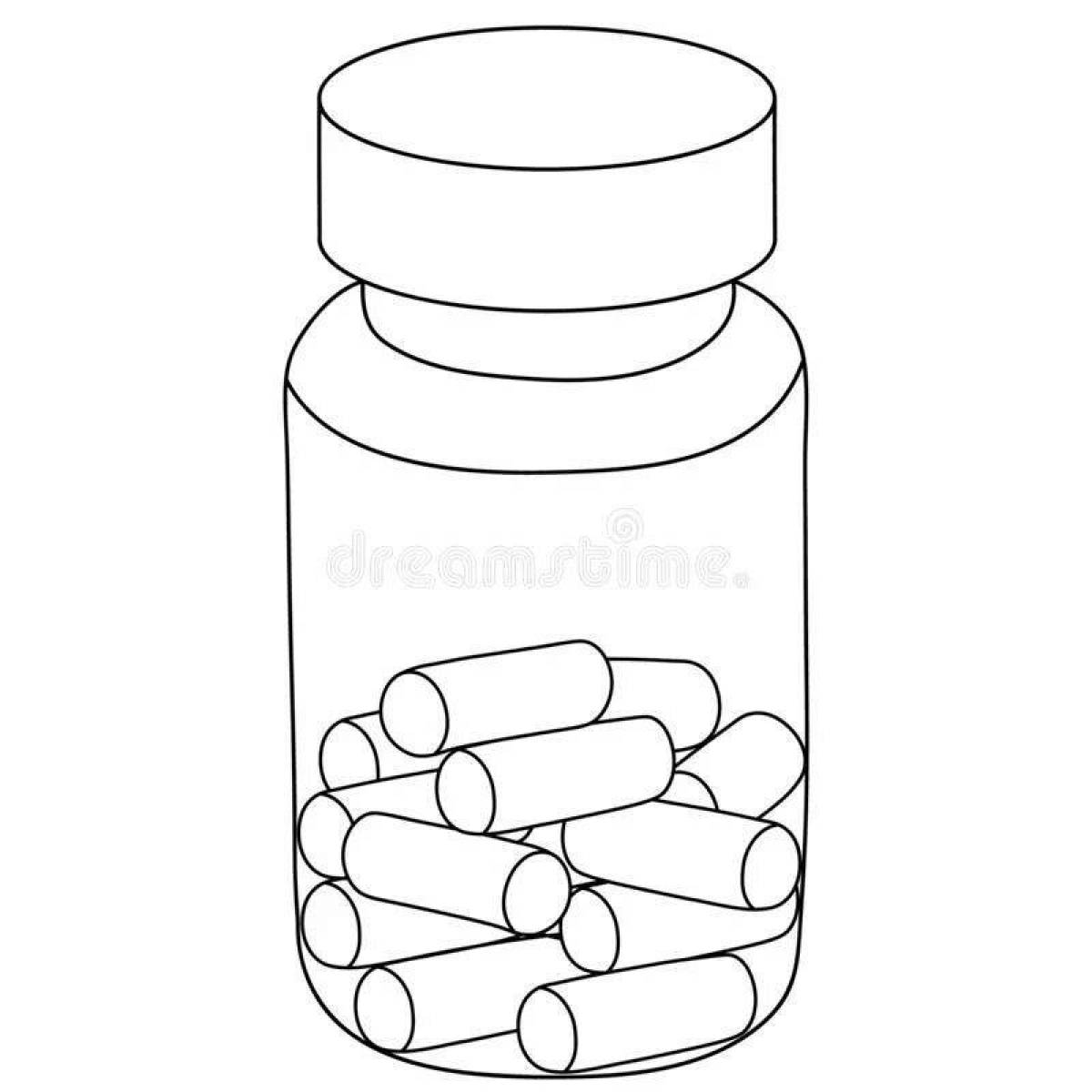 Coloring page refreshing pills