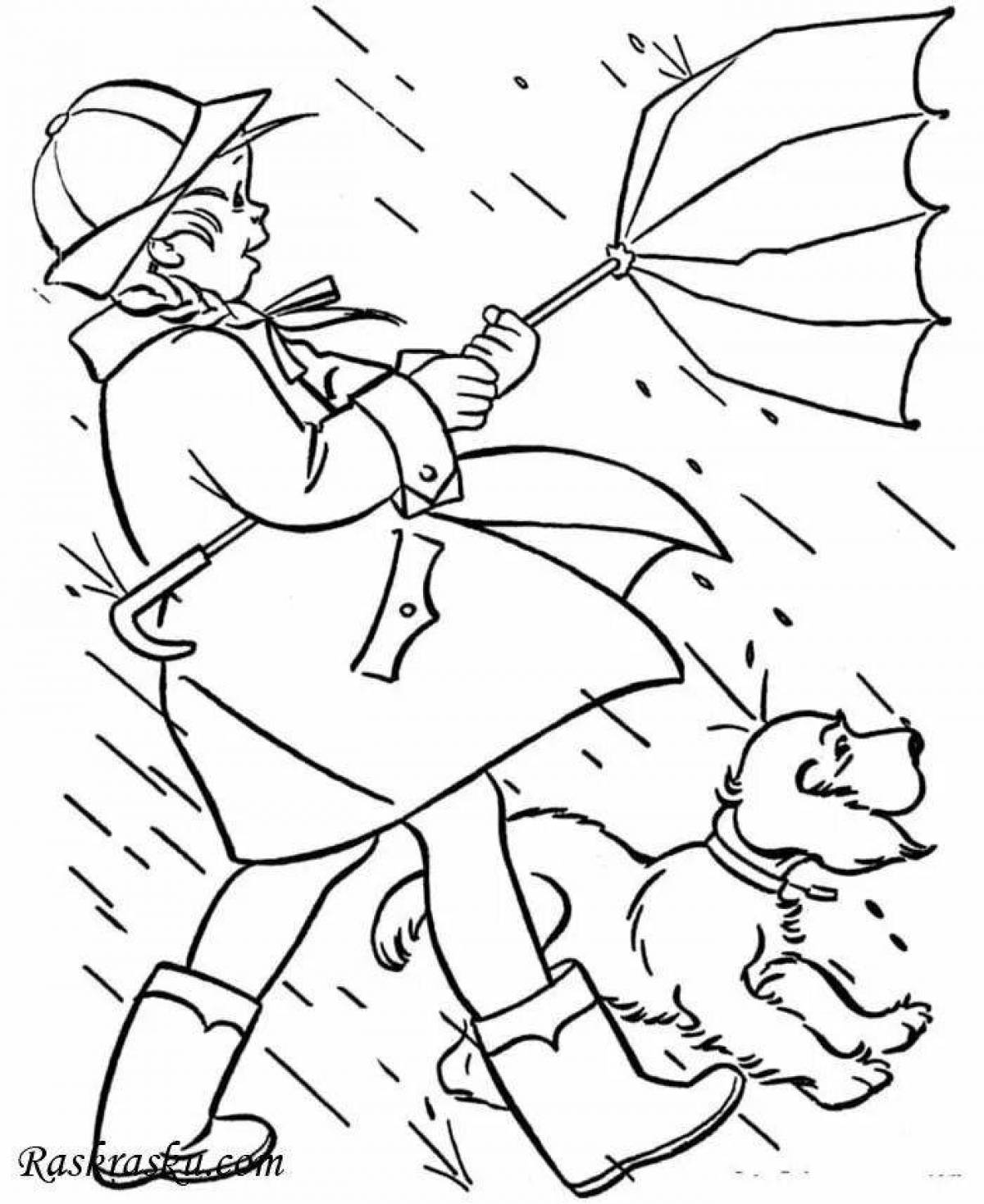 Calming wind coloring page