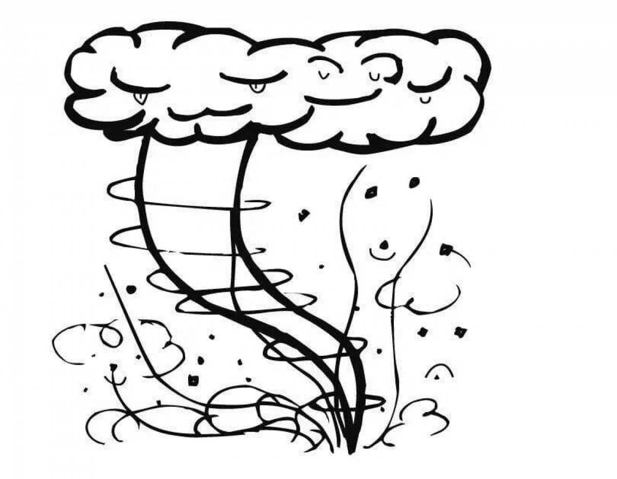 Coloring page exciting wind