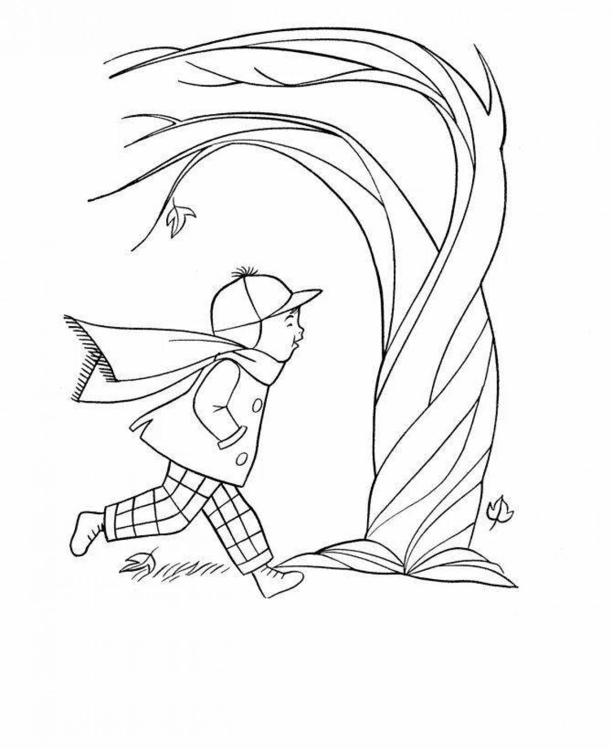 Magic wind coloring page