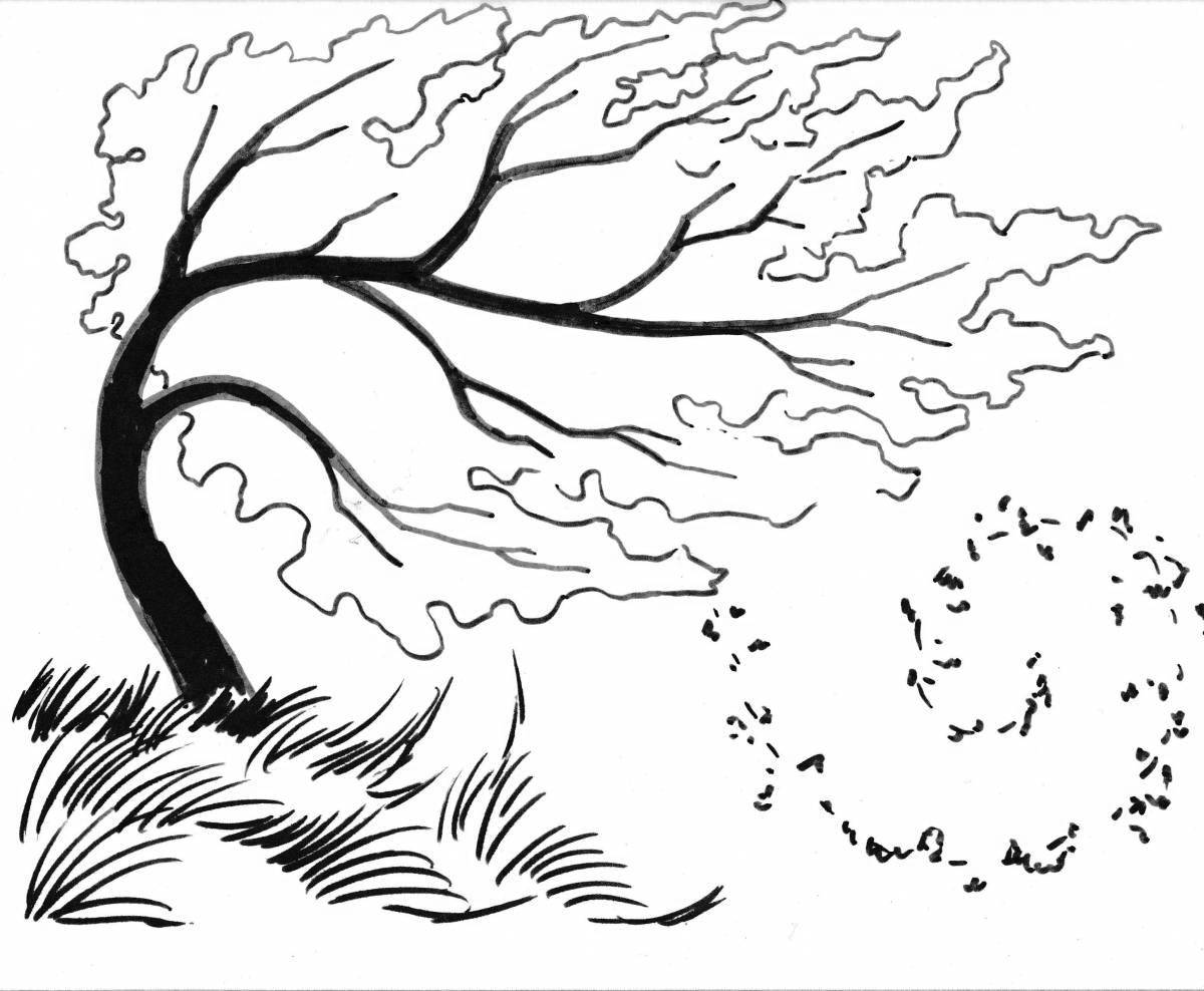 Shining wind coloring page