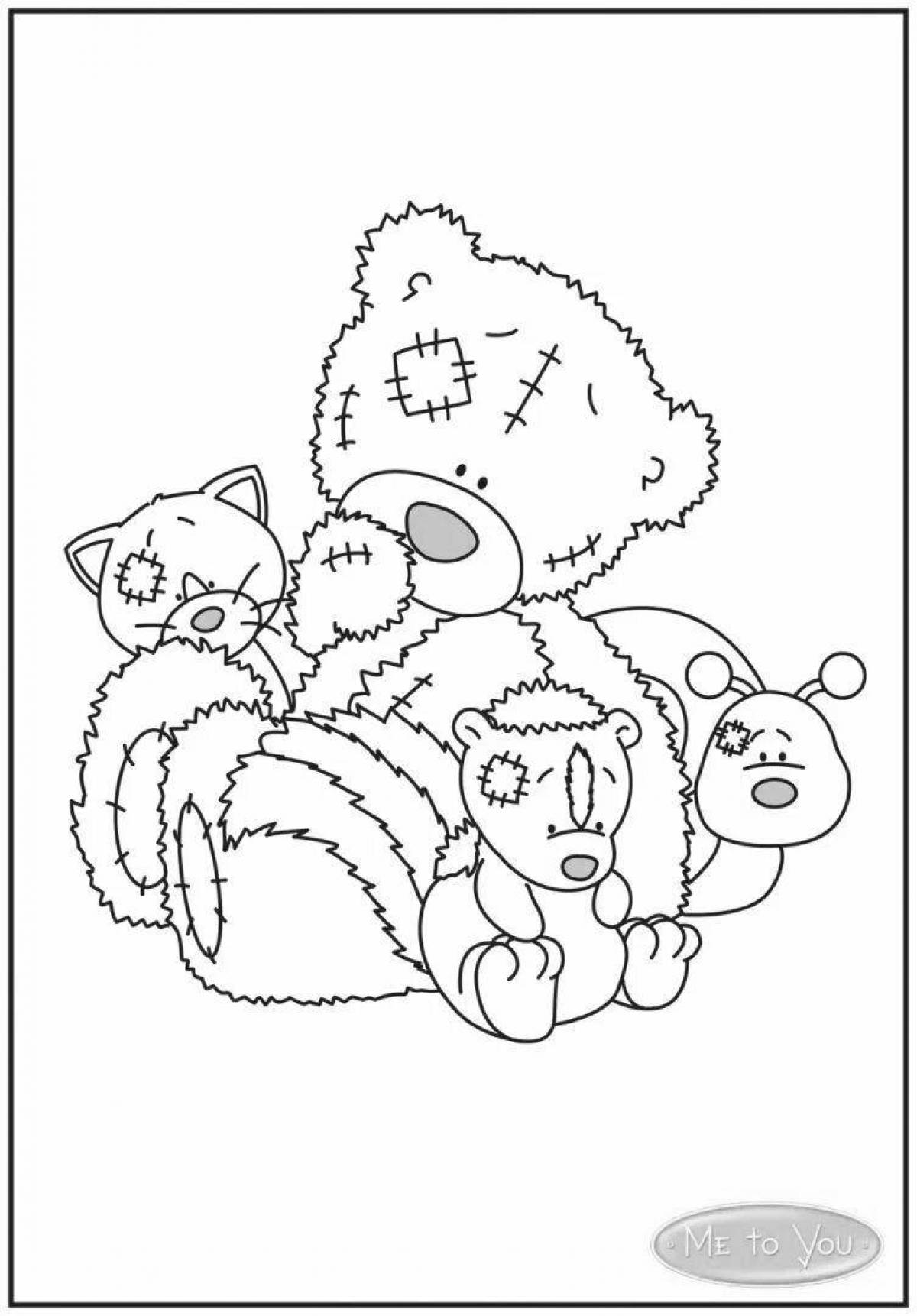 Coloring huggable teddy