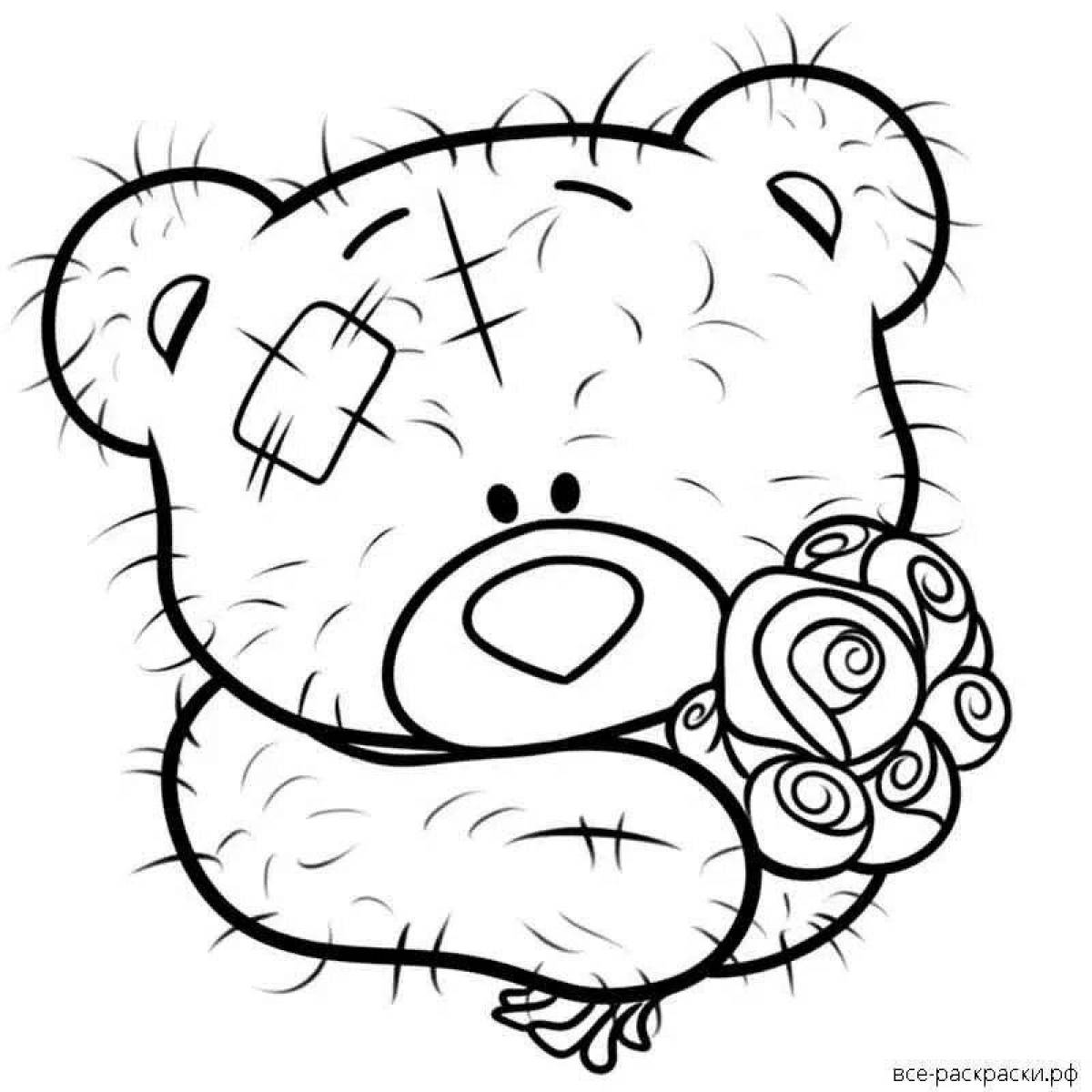 Magic teddy coloring page