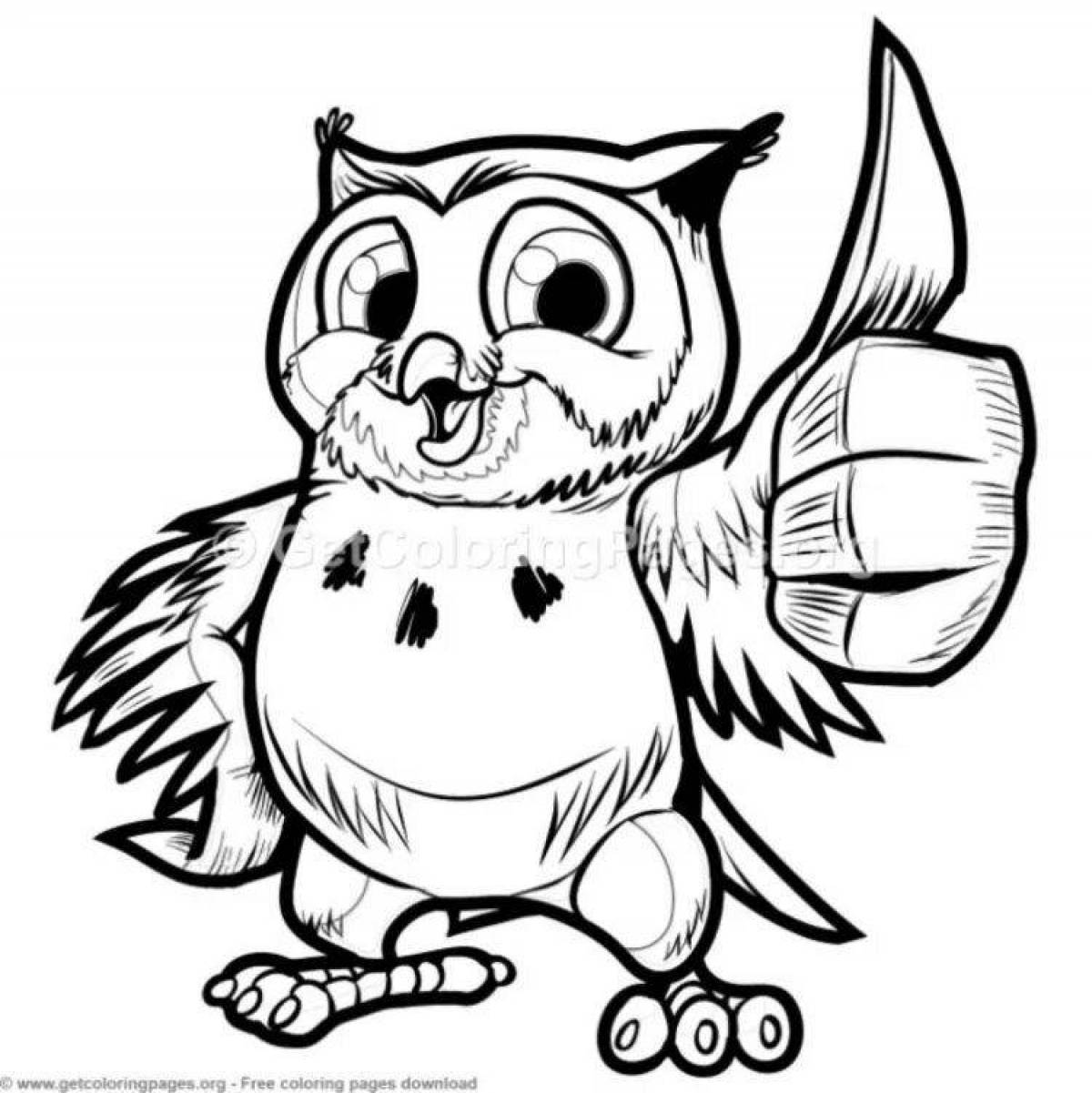 Live smart owl coloring book