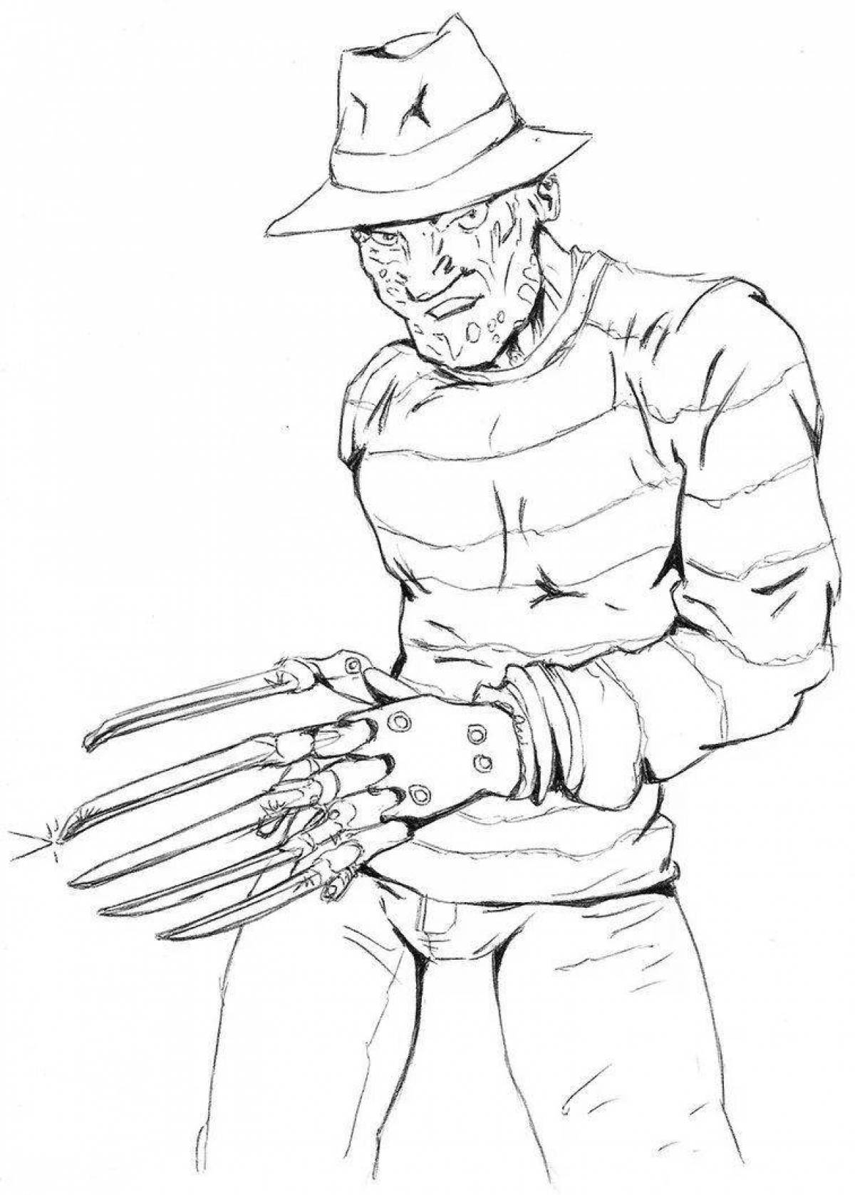 Freddy Krueger barbarian coloring book