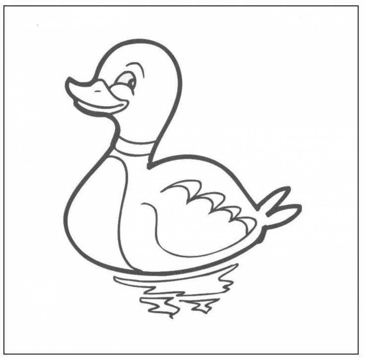 Lolofan duck coloring page with color animation