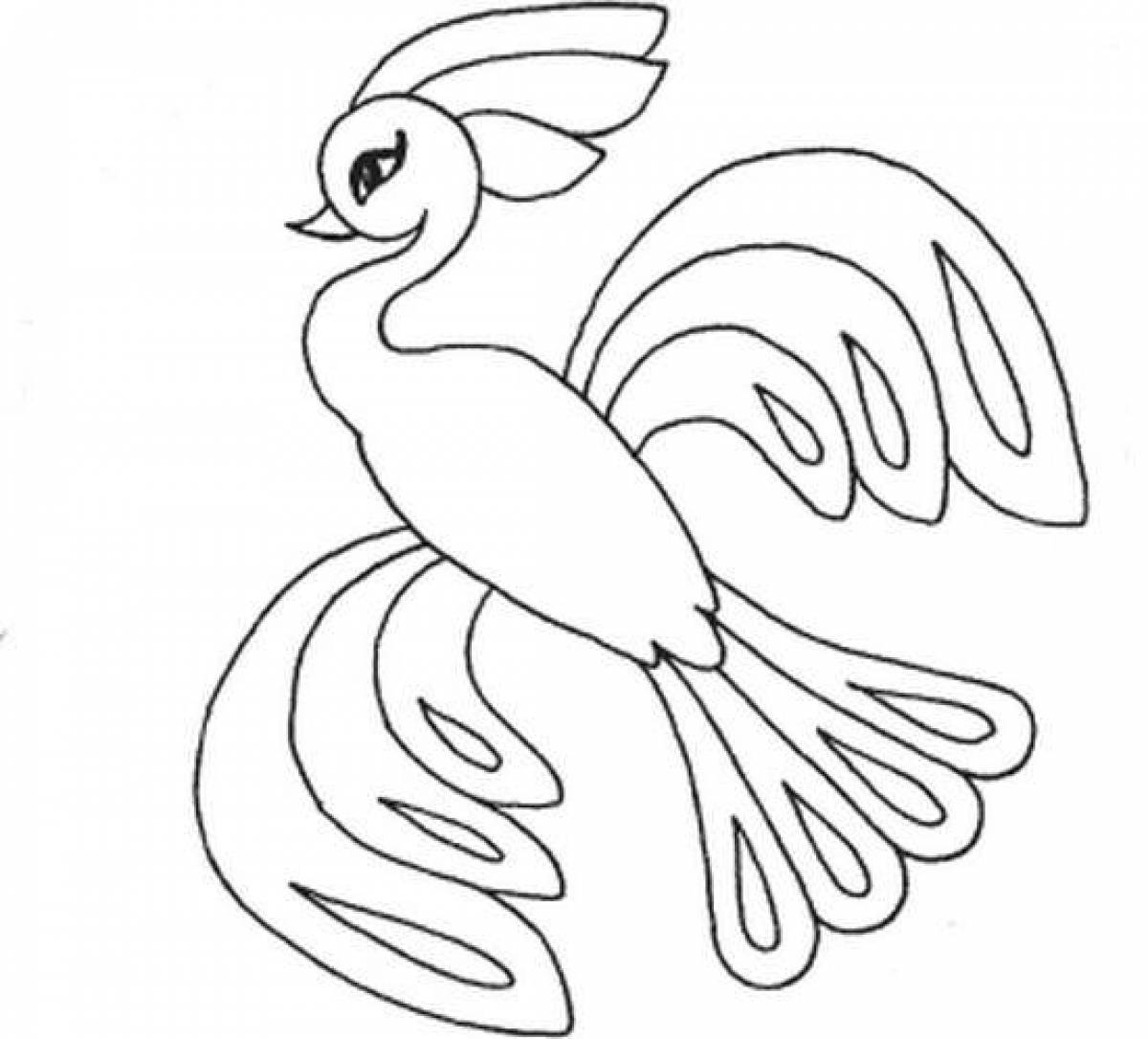 Charming fairy bird coloring book
