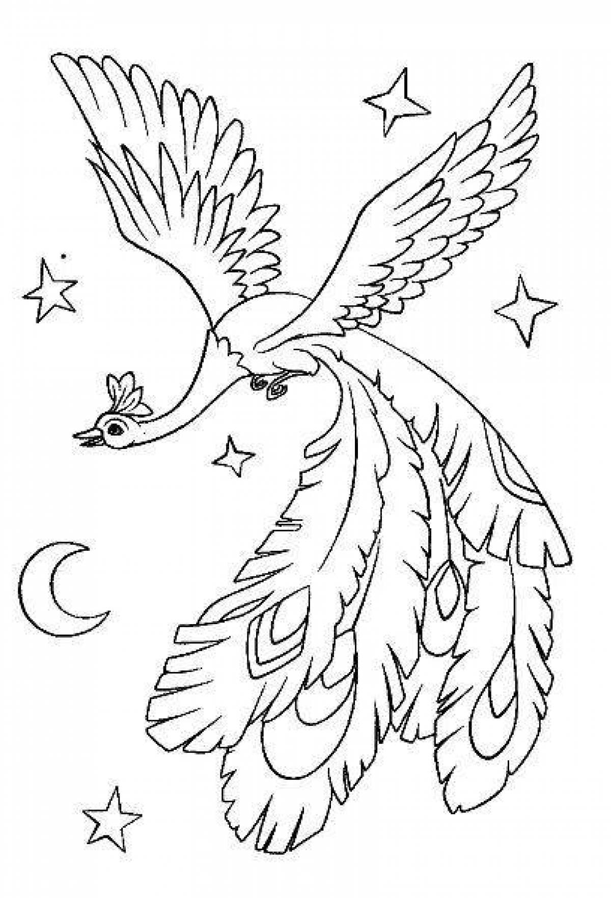 Great fairy bird coloring book