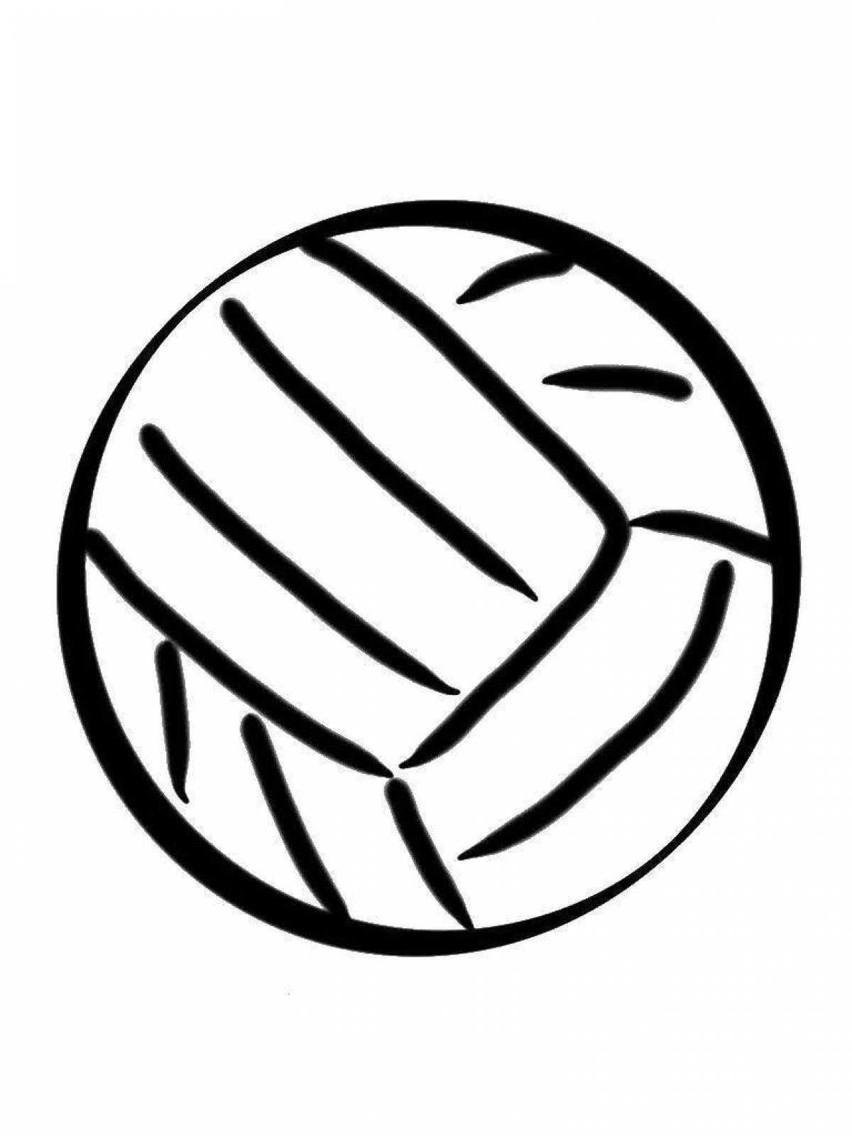 Playful volleyball coloring book