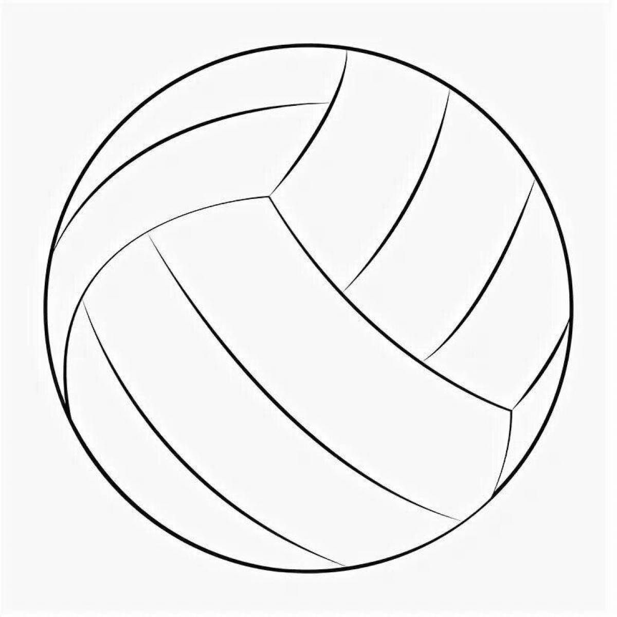 Fun volleyball coloring book