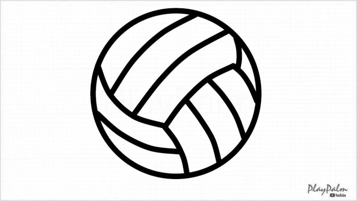 Fun volleyball coloring book