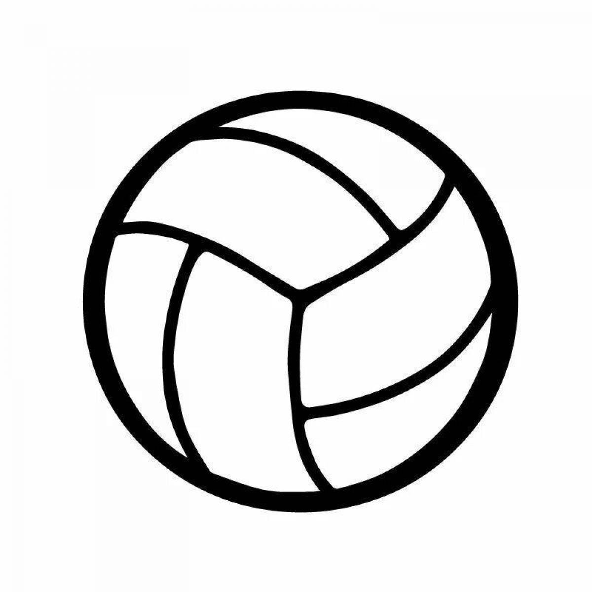 Dynamic volleyball coloring page