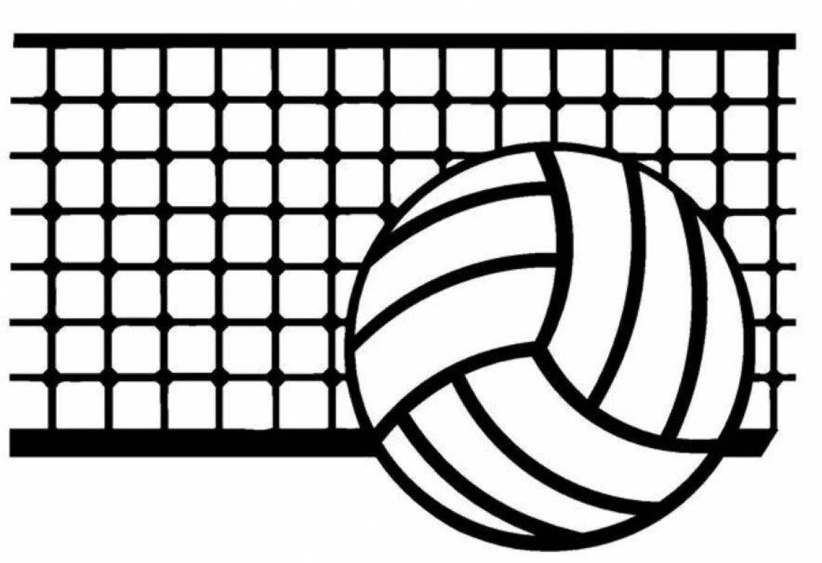 Holiday volleyball coloring page