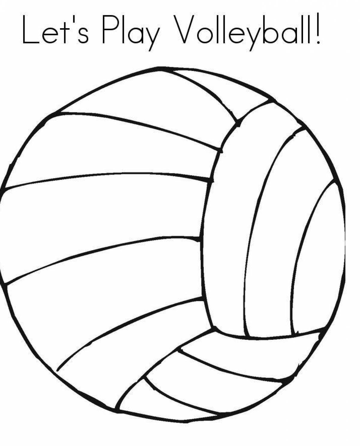 Volleyball coloring page bold
