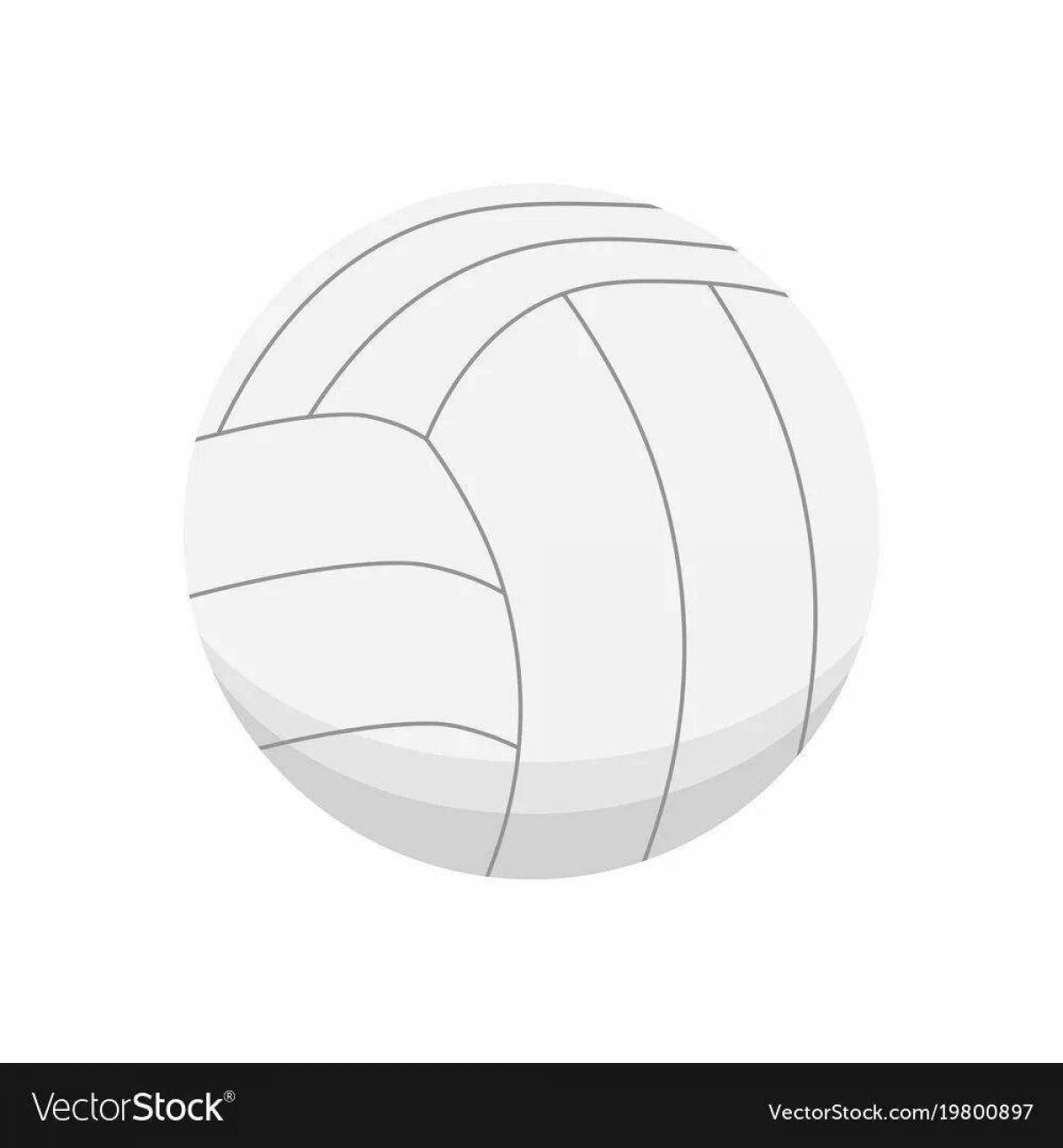 Attractive volleyball coloring book