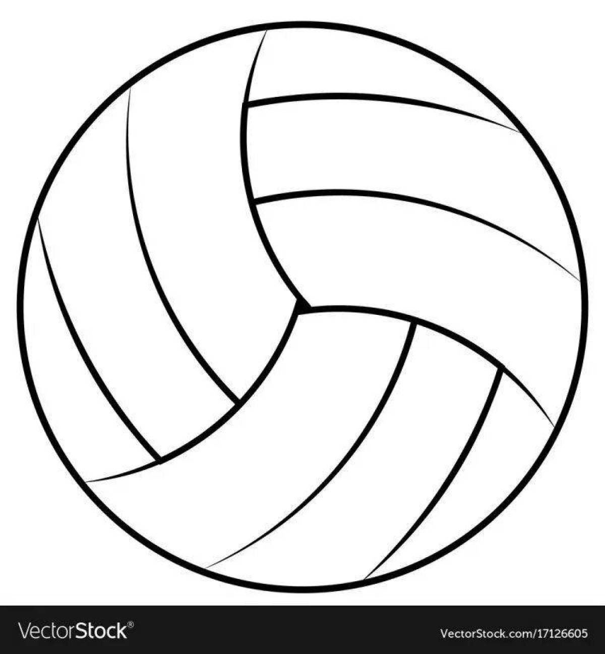 Tempting volleyball coloring page