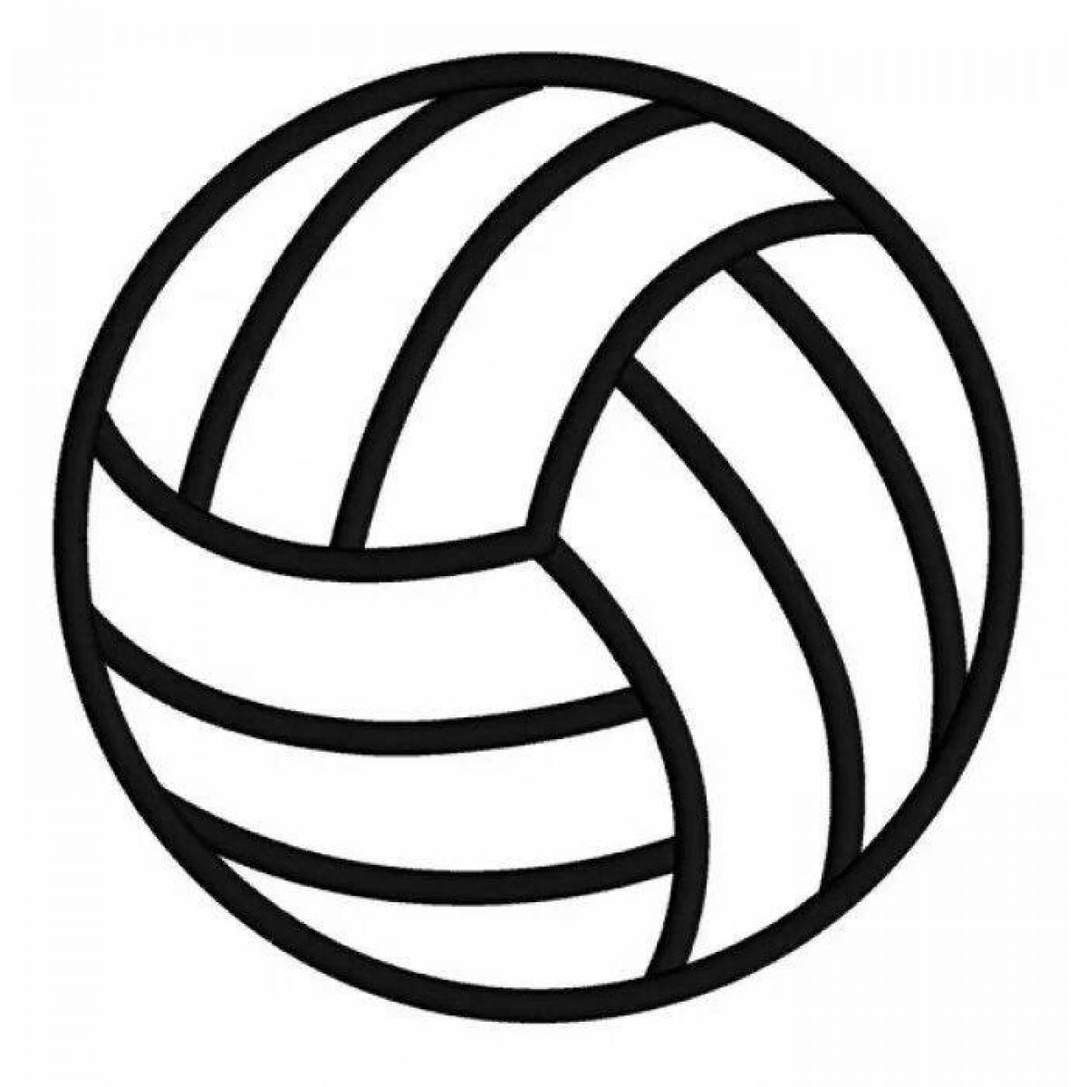 Adorable volleyball coloring page
