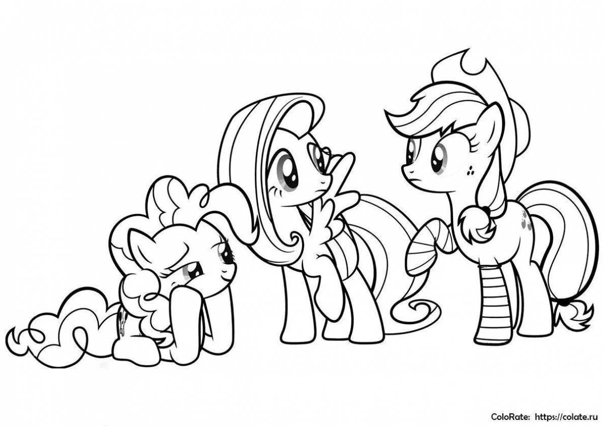 Applejack pony coloring page