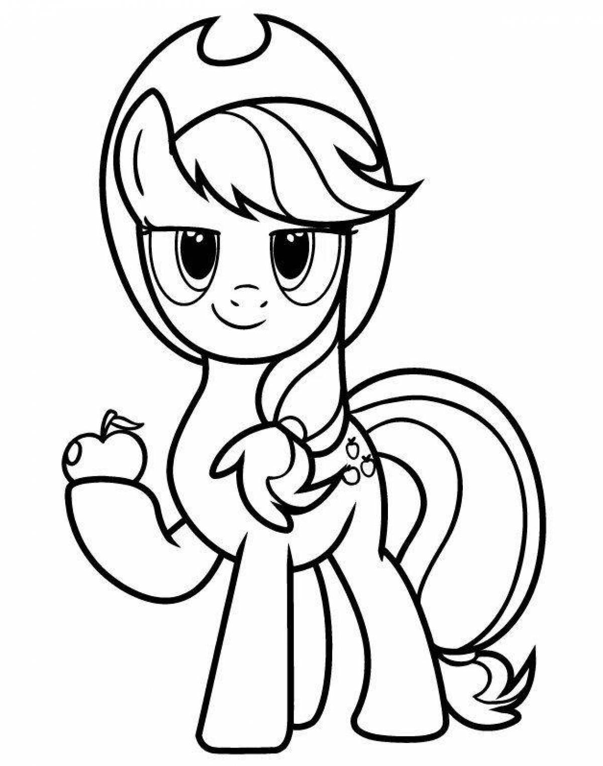 Applejack holiday pony coloring page