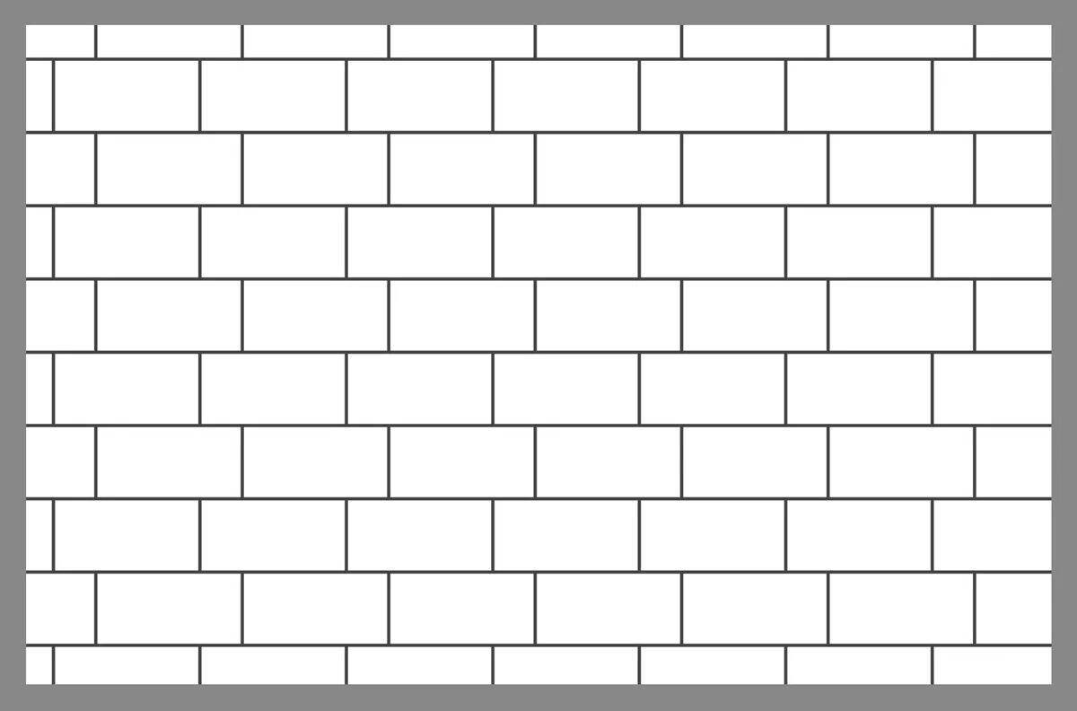 Creative brick wall coloring page