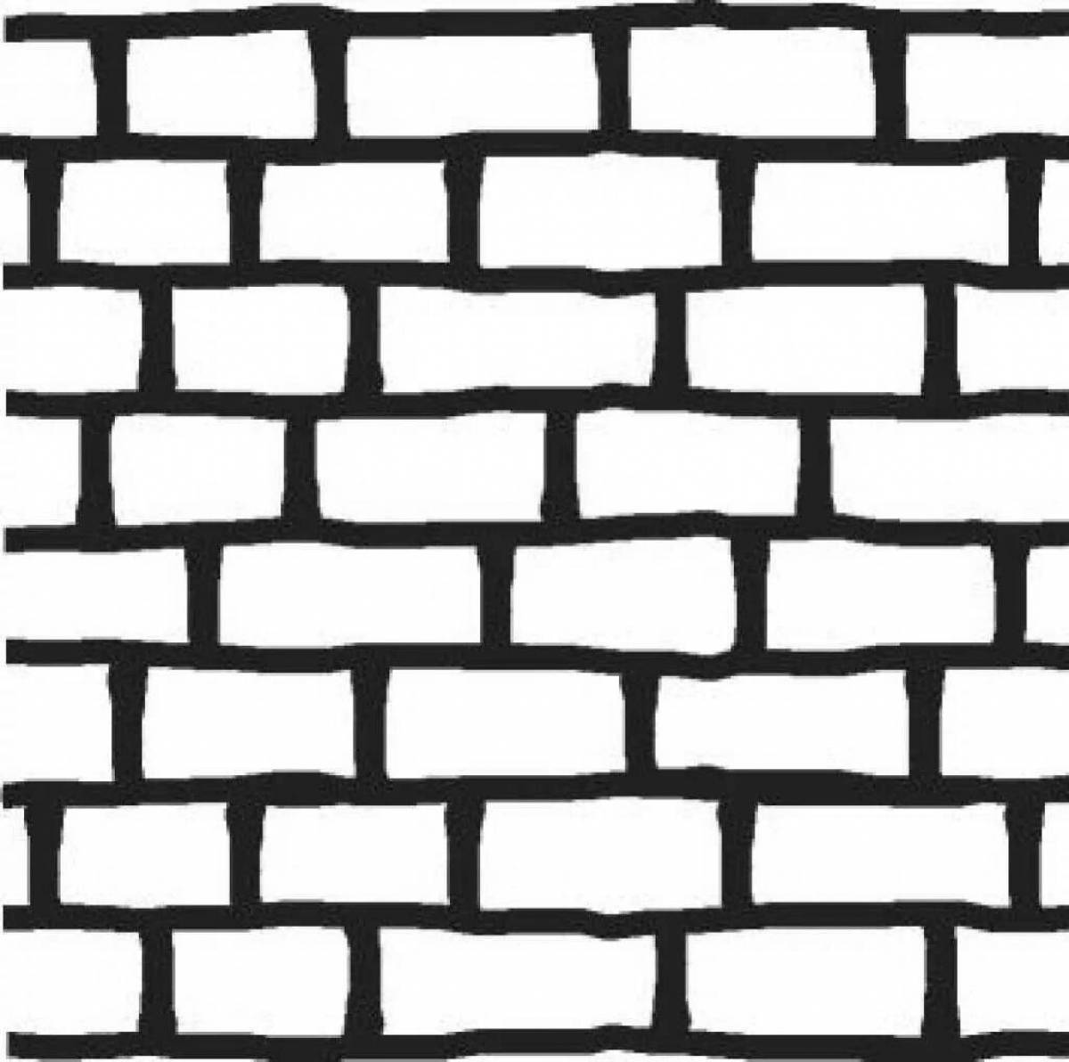 Awesome brick wall coloring page