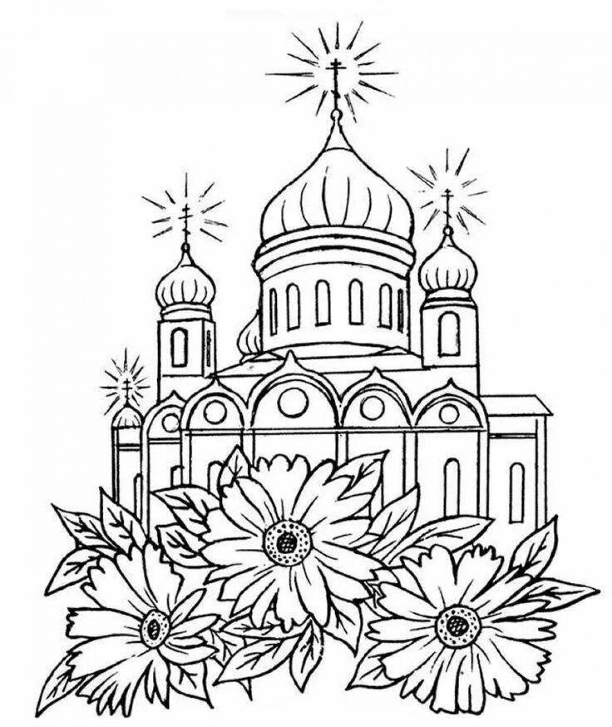Great temple coloring book for kids