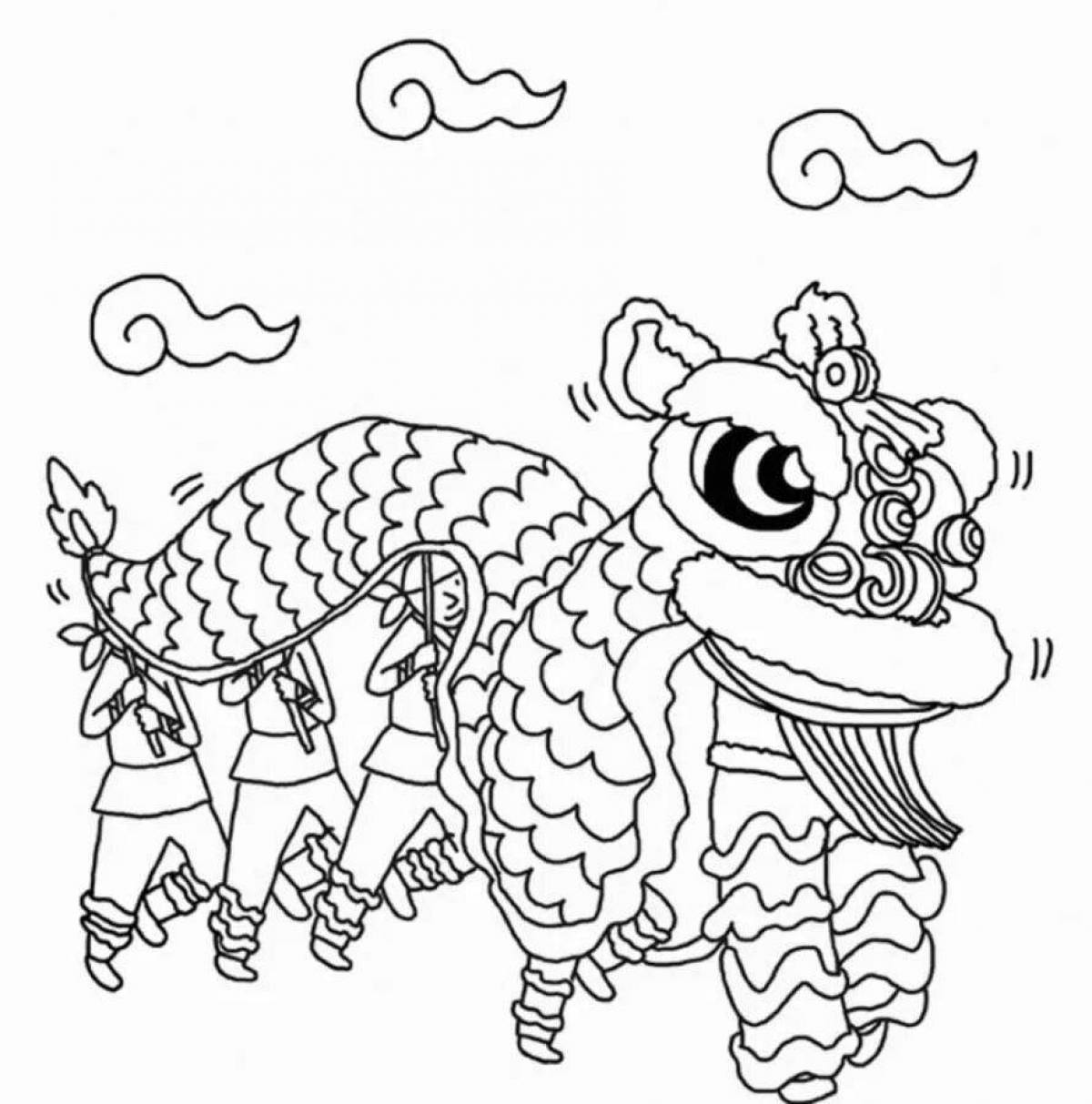 Festive Chinese New Year Coloring Page