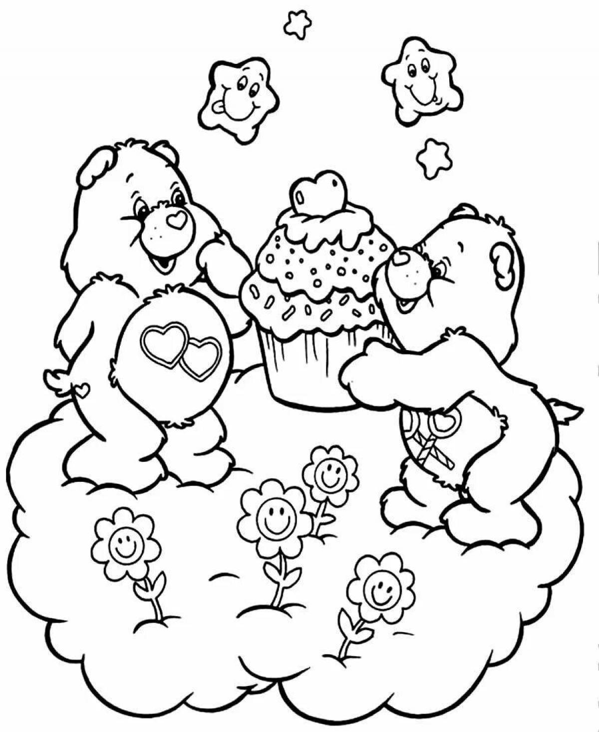 Two greedy teddy bears adorable coloring book