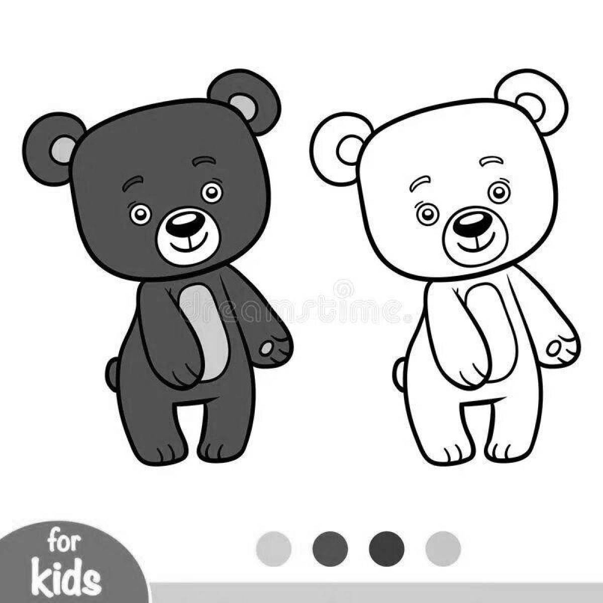 Two greedy teddy bears funny coloring book