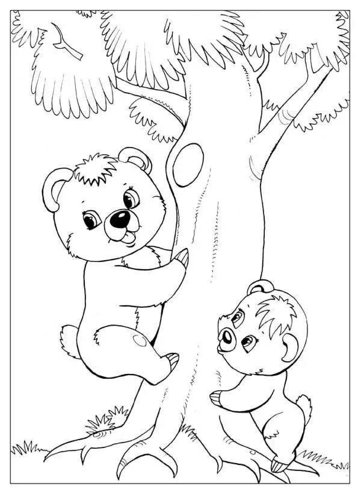 Two greedy teddy bears fun coloring book