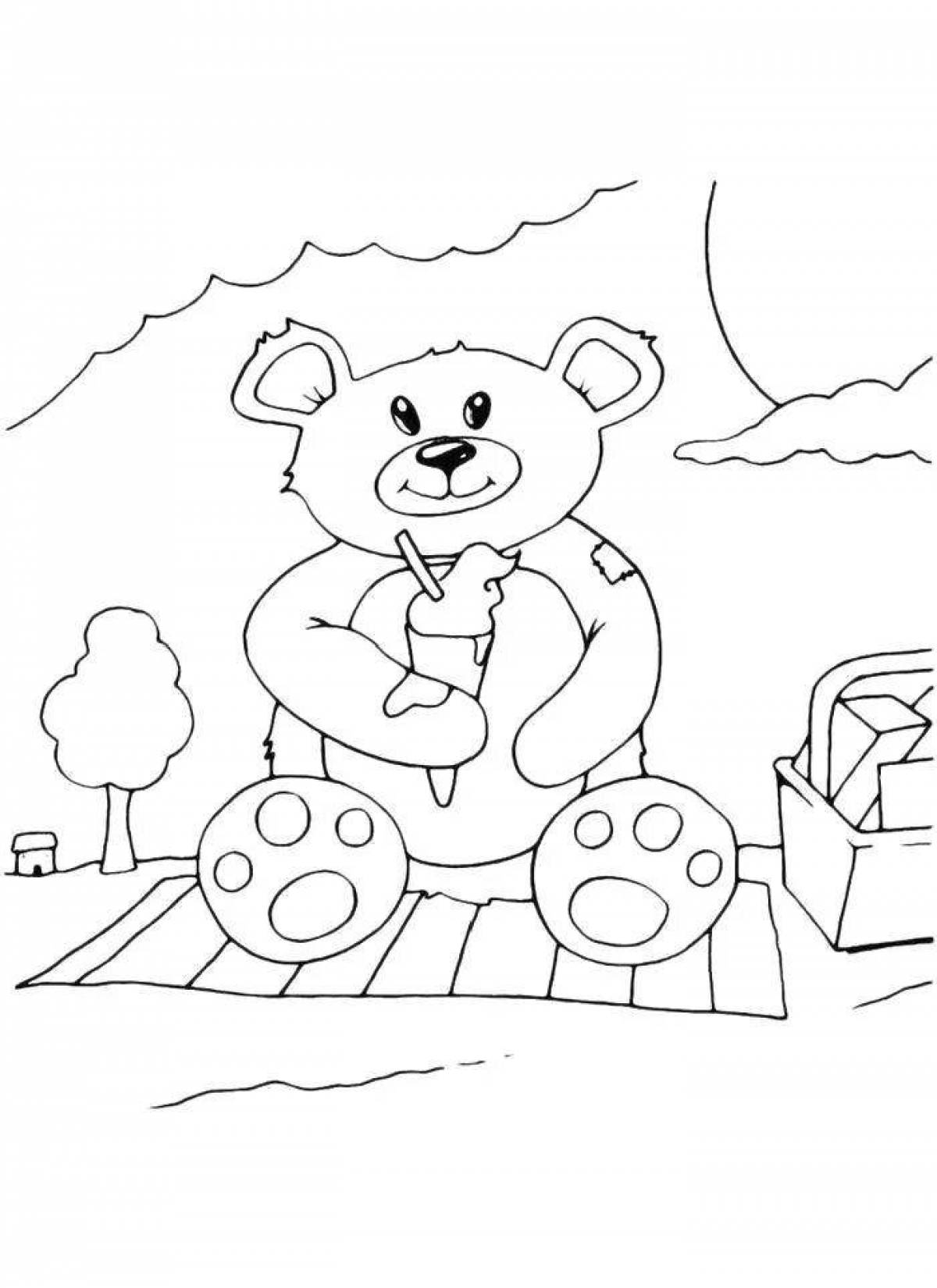 Two greedy teddy bears fun coloring book