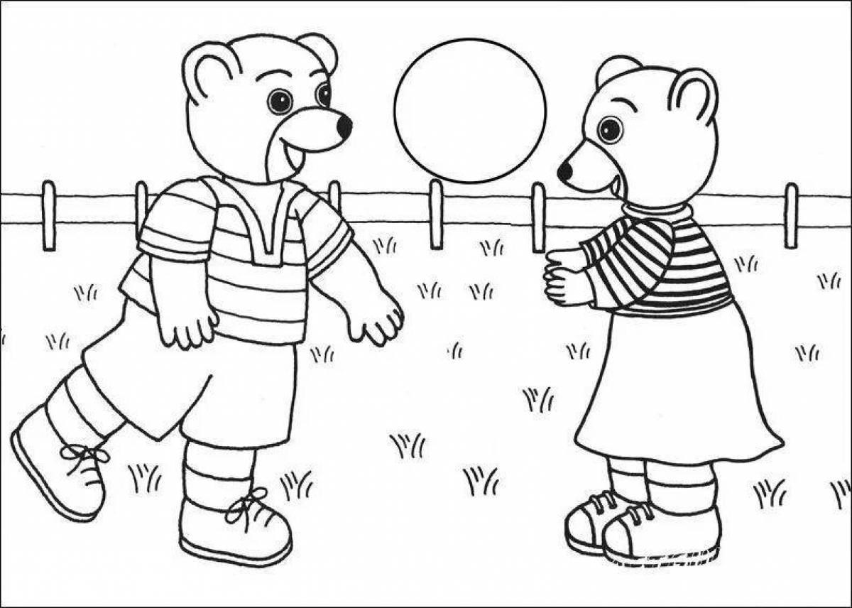 Медведи раскраска игра. 2 Жадных медвежонка раскраска. Два жадных медвежонка раскраска для детей. Сказка два жадных медвежонка раскраска. Раскраска два жадных медвежонка для детей из сказки.