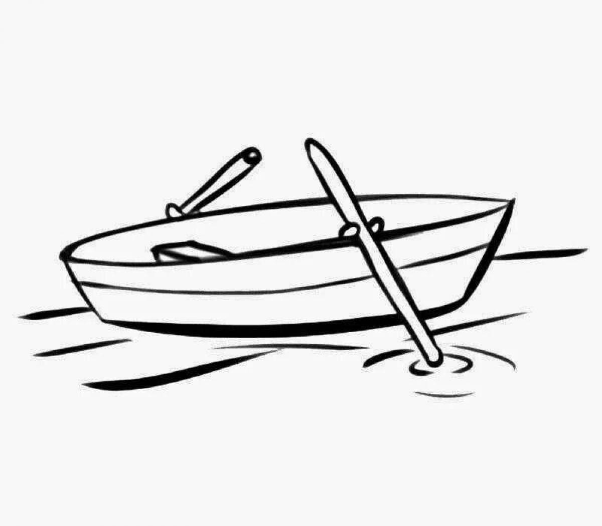 Coloring boat for kids